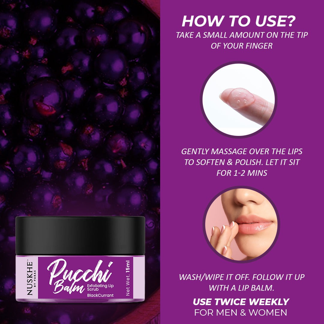 Nuskhe by Paras Pucchi Blackcurrant Lip Scrub For Lip Lightening