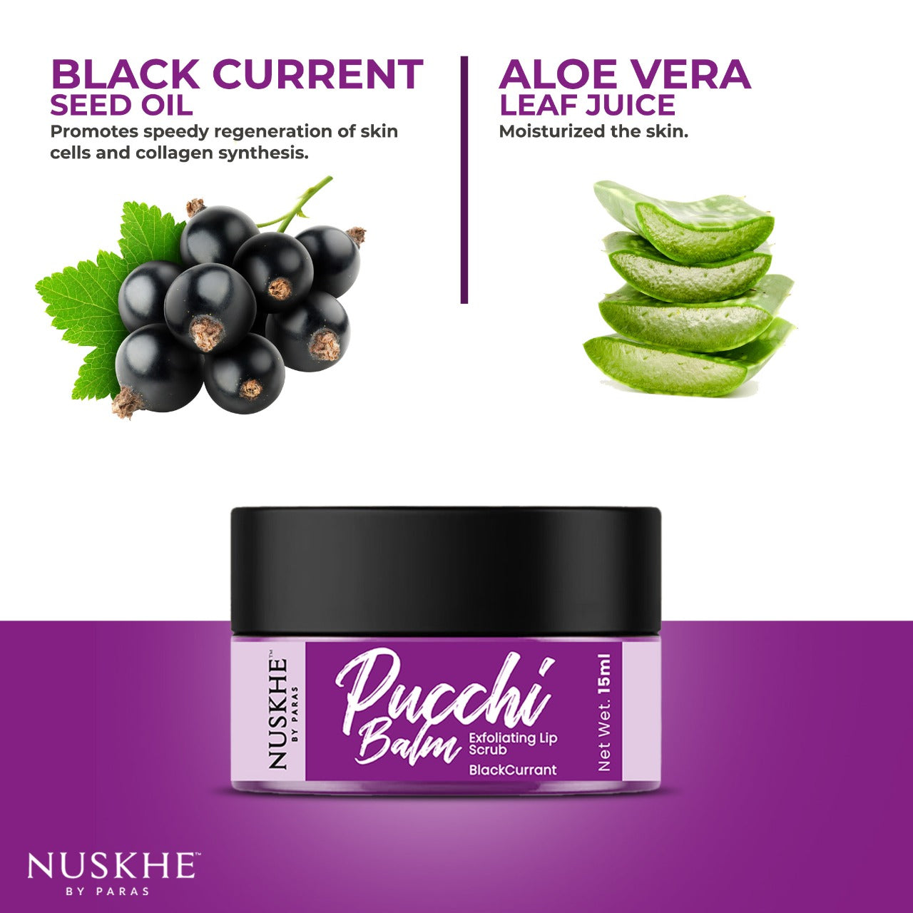 Nuskhe by Paras Pucchi Blackcurrant Lip Scrub For Lip Lightening