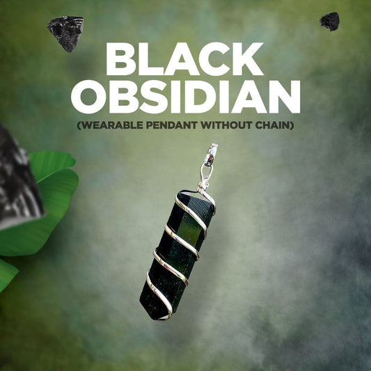 Black Obsidian Pendant (Without Chain)