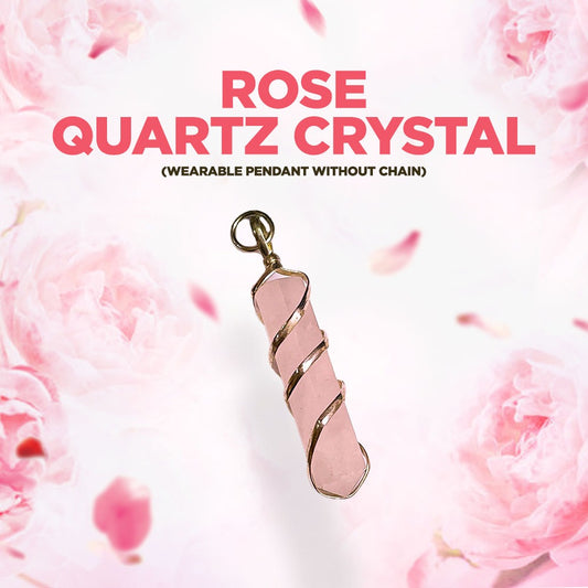 Rose Quartz Crystal  (Pendant without chain)