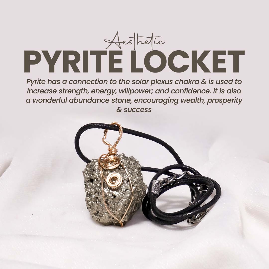 Aesthetic Pyrite Locket