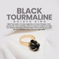 Black Tourmaline Golden Ring