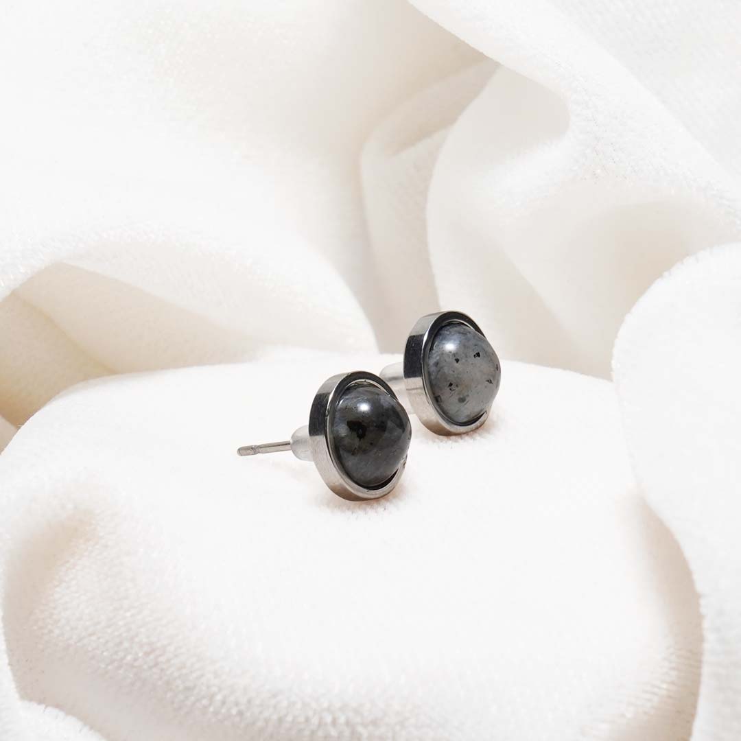 Natural Labradorite Studs