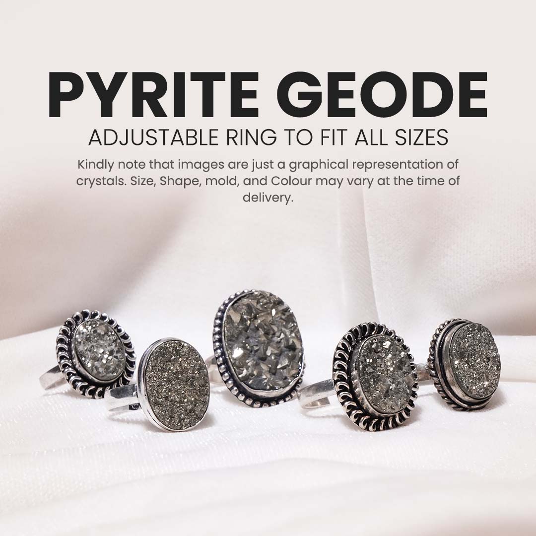 Pyrite Geode Ring