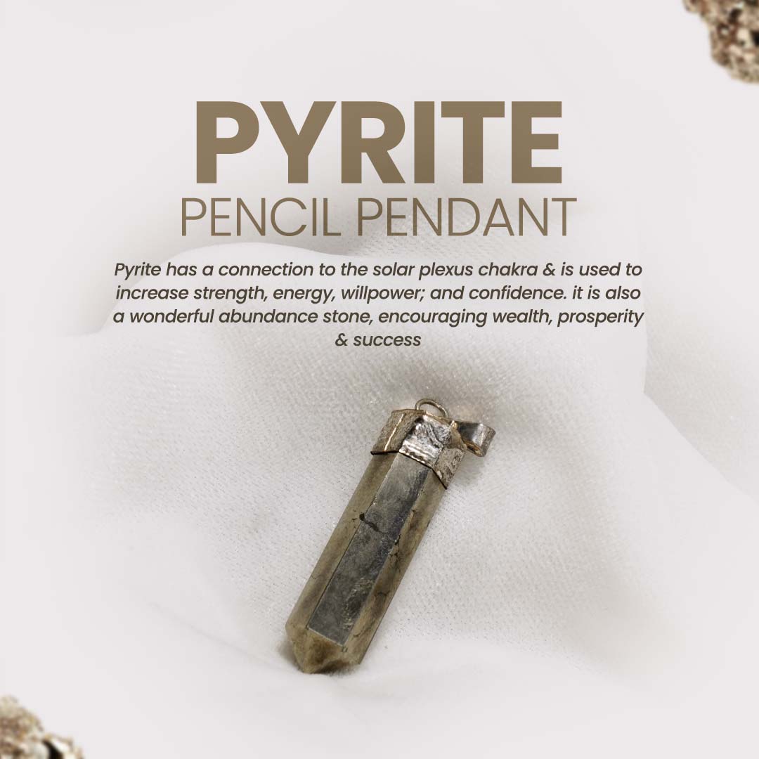 Pyrite Pencil Pendent (Without Chain)