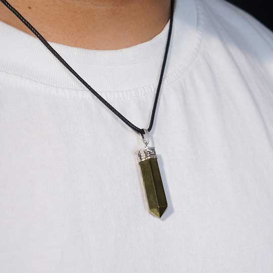 Pyrite Pencil Pendent (Without Chain)