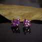 Amethyst Spider Studs