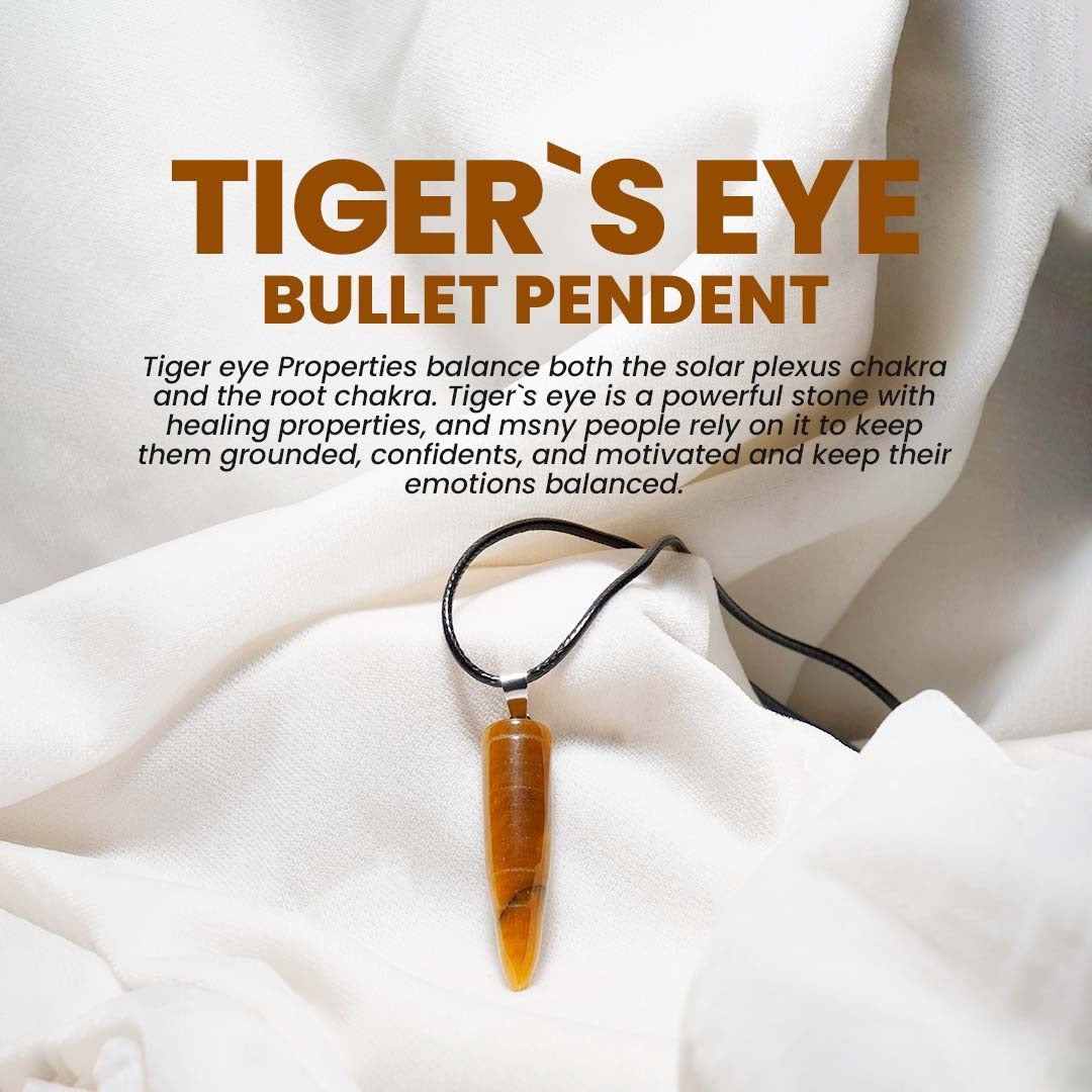 Tiger Eye Bullet Pendant