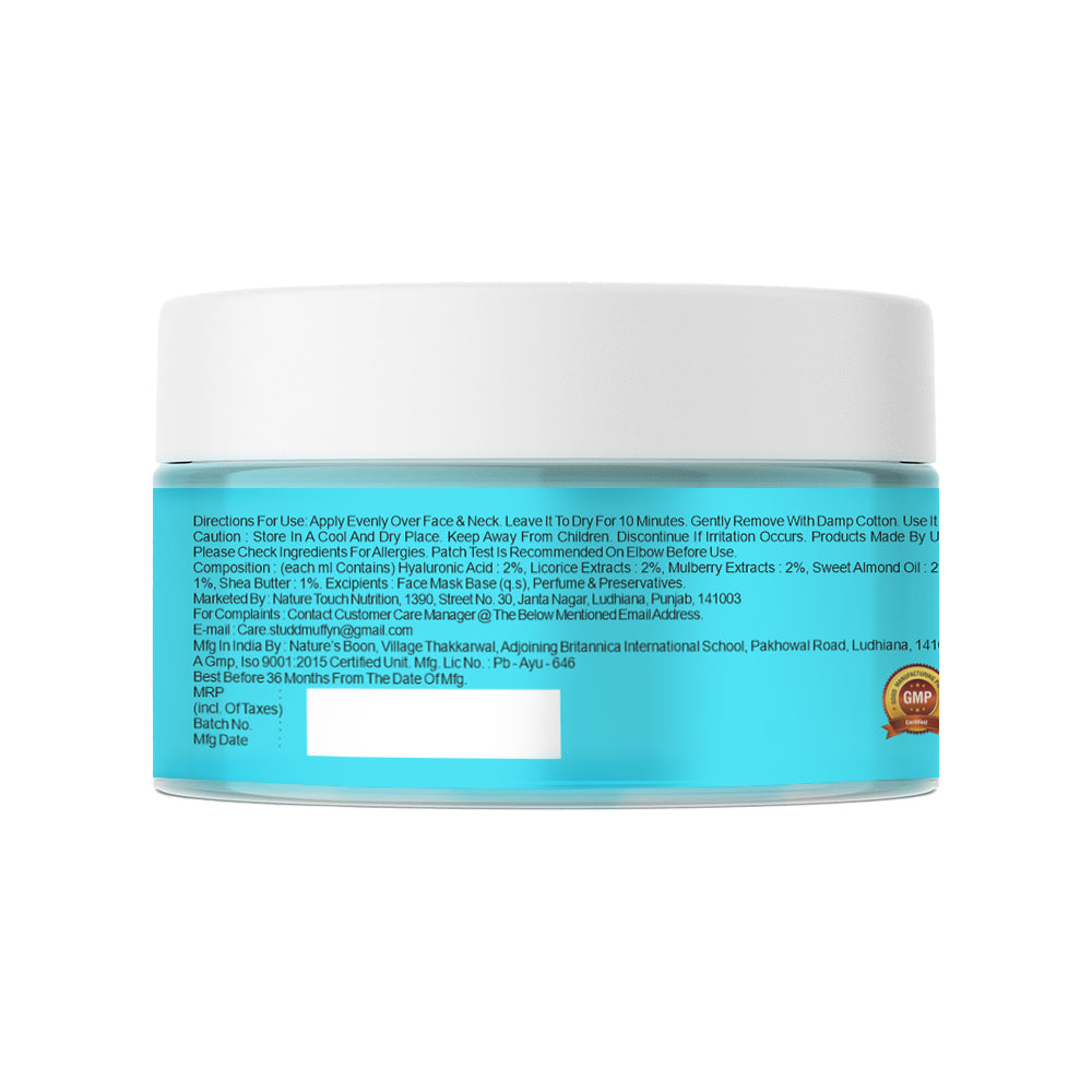 Studd Muffyn Hyaluronic Face Mask for Men and Women- 60 Gram