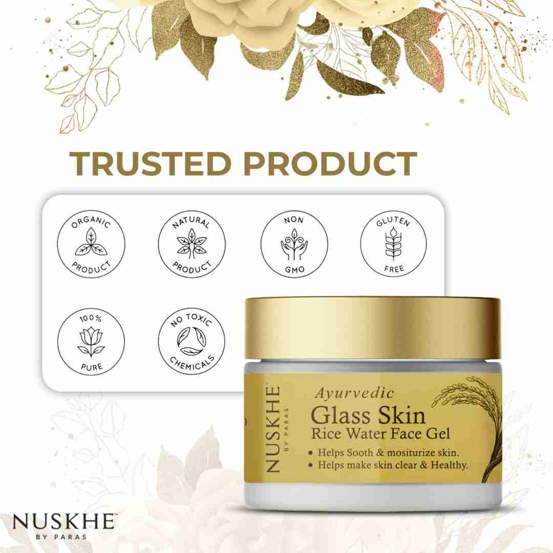 Nuskhe By Paras Ayurvedic Glass Skin Rice Water Gel - 50 gm