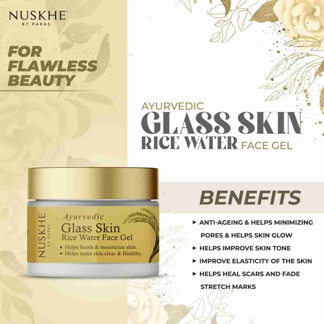 Nuskhe By Paras Ayurvedic Glass Skin Rice Water Gel - 50 gm