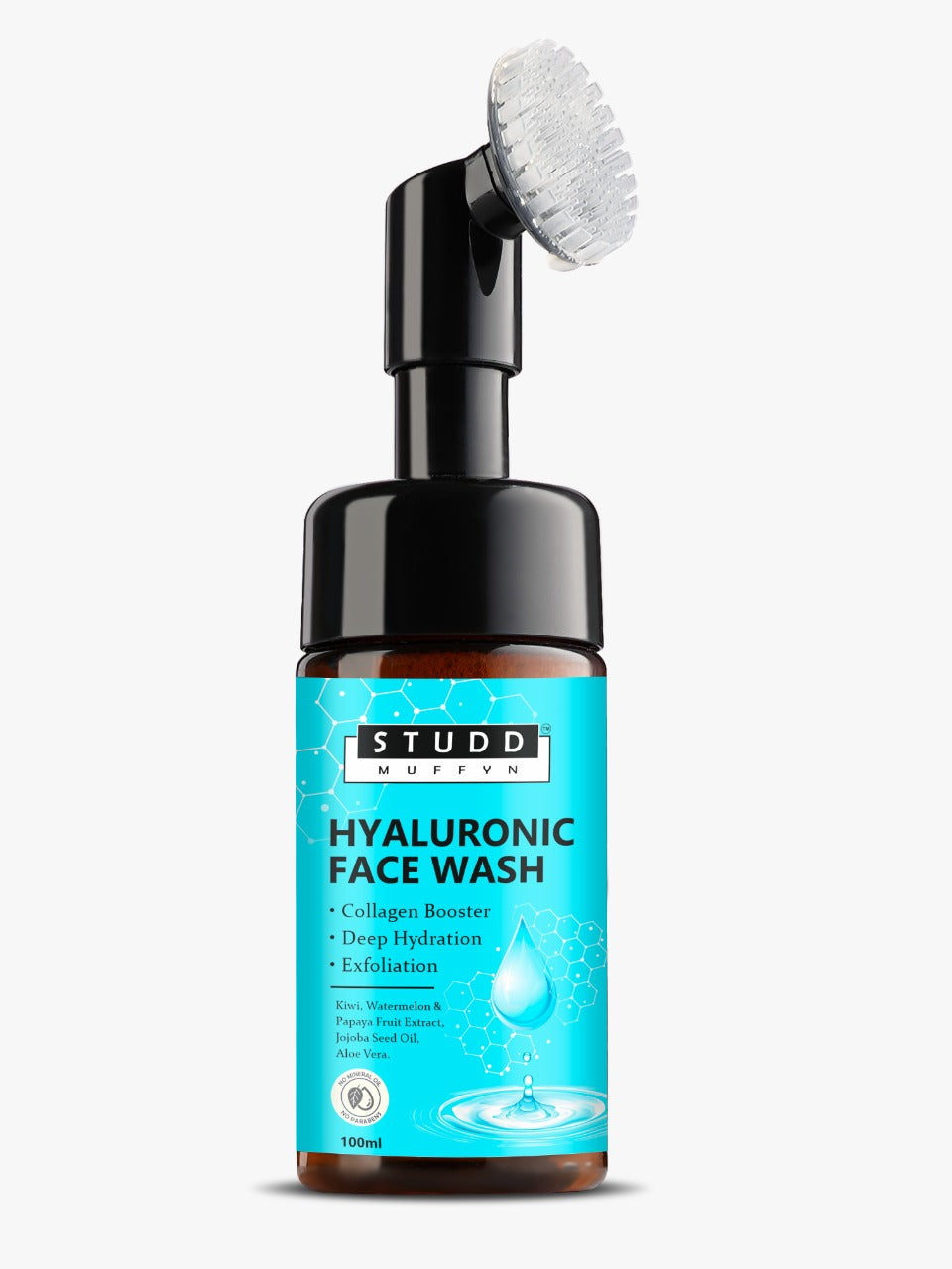 Studd Muffyn Hyaluronic Foaming Face Wash for Remove Impurities, toxins & Bacteria -100ml