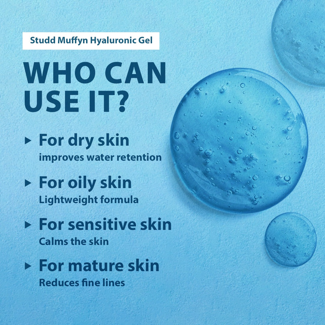 Studd Muffyn Hyaluronic Gel for Hydration, Toning - 100 Gram