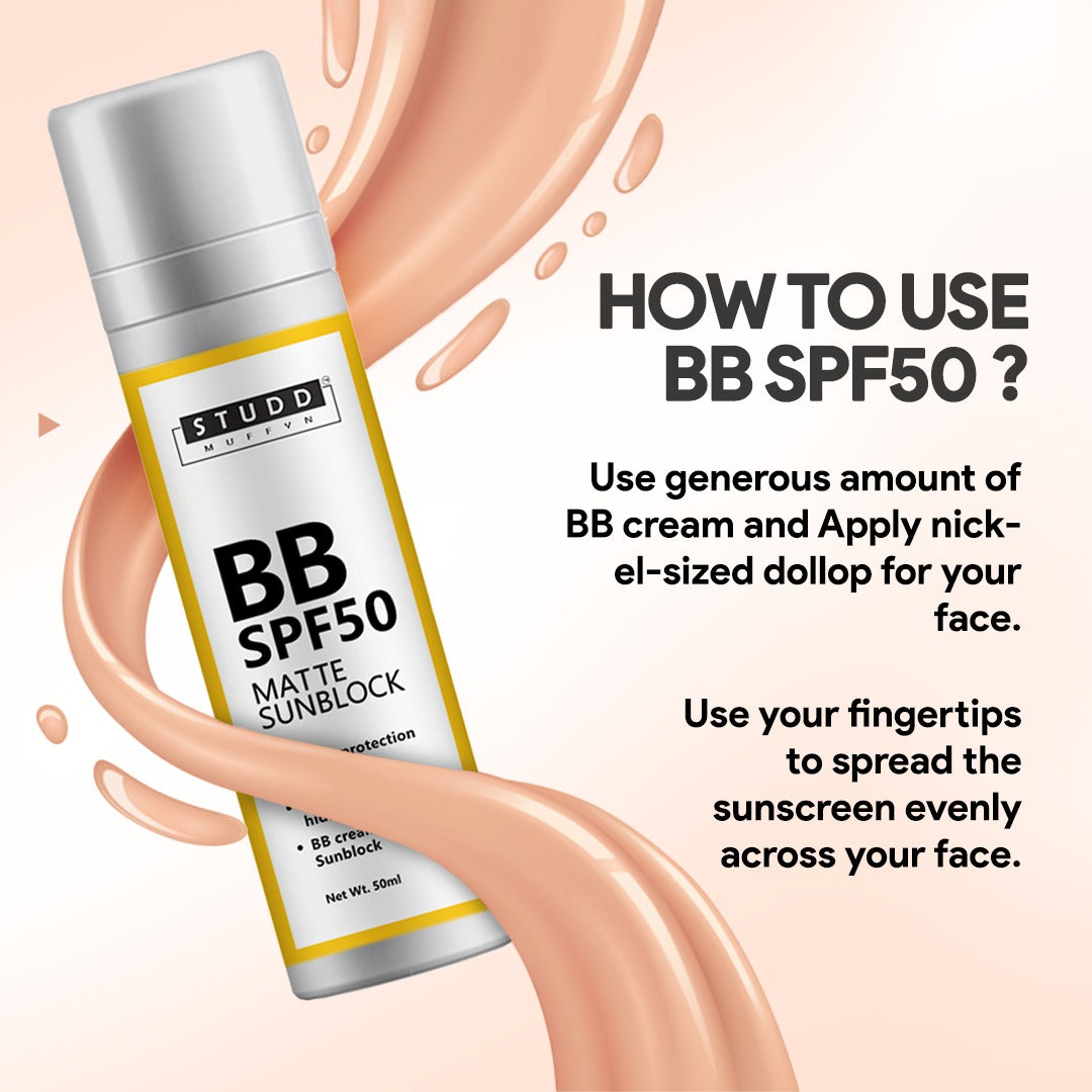 Studd Muffyn BB SPF 50 sunscreen that hides blemishes- For Men and Women