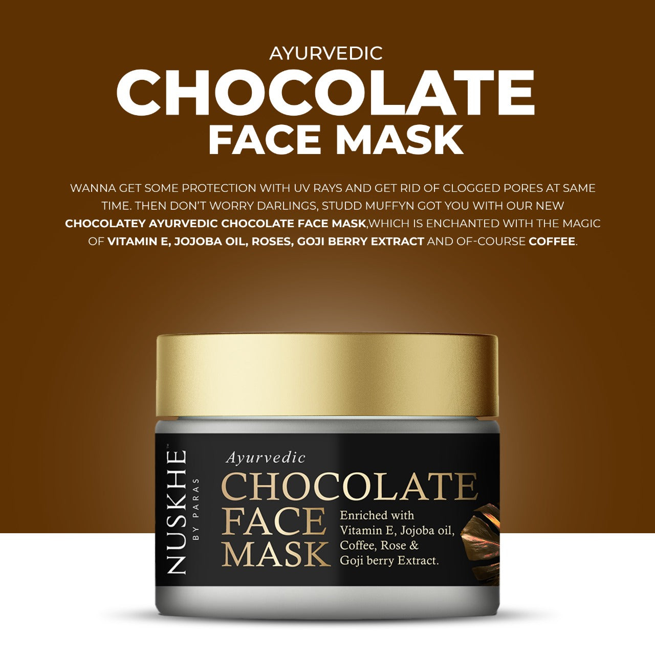 Nukshe by Paras Ayurvedic Chocolate Face Mask for Men and Women -