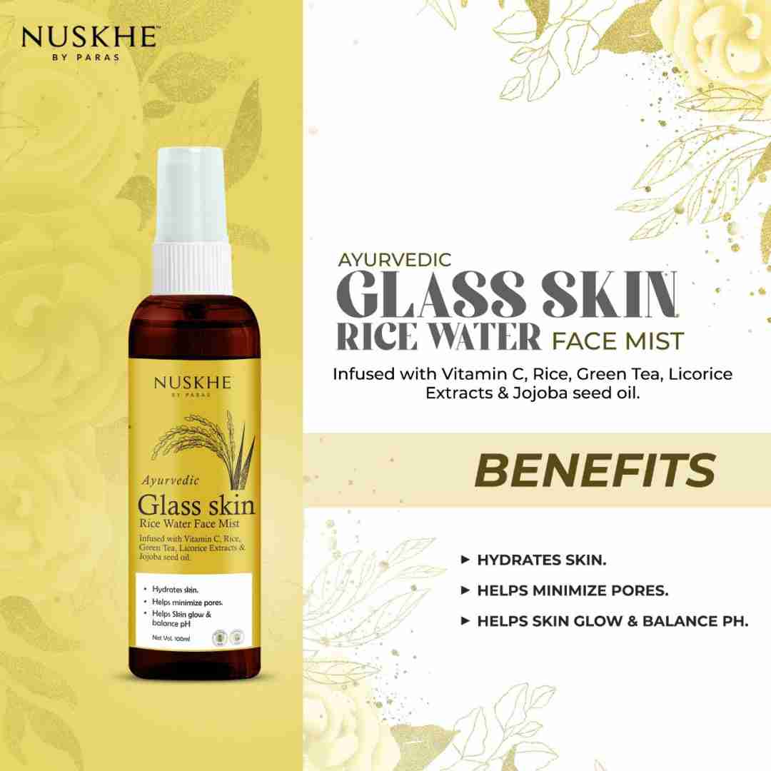 Nuskhe By Paras Ayurvedic Glass Skin Rice Water Face  Mist  - 100 gm