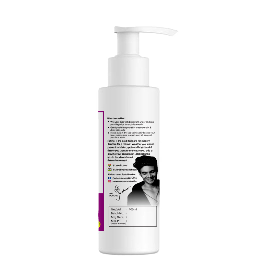 Studd Muffyn Retinol Grapeseed Facewash- 100 ml